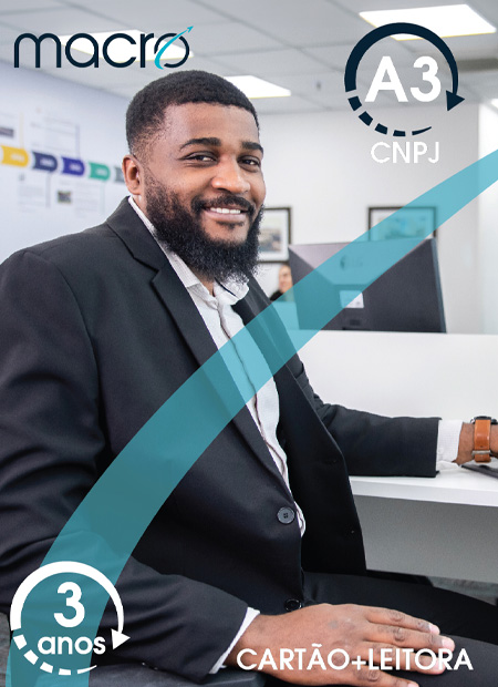 Certificado Digital E-CNPJ A3 – 3 anos – Cartão + Leitora